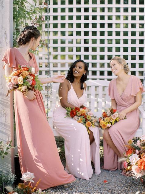 sunset hues and dusty blues this spring 2020 collection has bridesmaids dresses for every