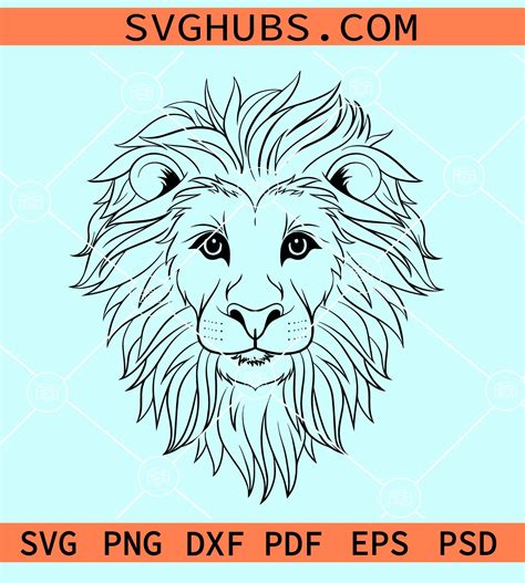 Lion Head Svg Lion Head Clipart Svg Lion Svg Lion Face Svglion Svg