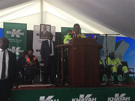 Zimbabwes President Mnangagwa Commissions New Khaya Cement Plant