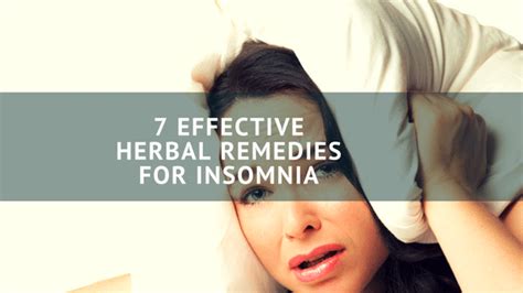 7 Effective Herbal Remedies For Insomnia