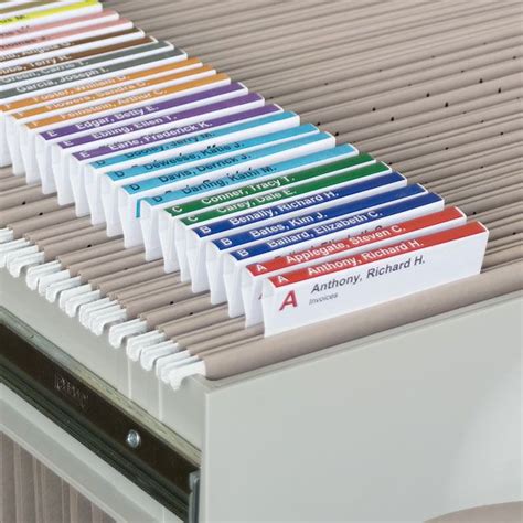 Viewables® Premium 3d Hanging Folder Tabs And Labels Paper Organization