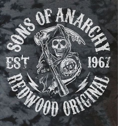 T Shirt Sons Of Anarchy Homme Gris Redwood Original