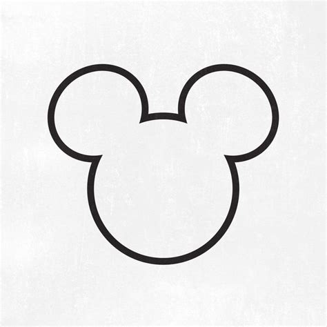 Mickey Head Outline Svg Mickey Svg Dxf Png Instant Etsy In 2021