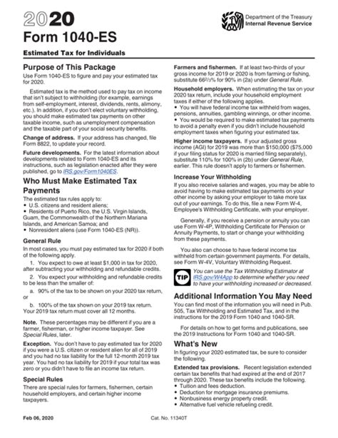 Irs Form 1040 Es 2020 Fill Out Sign Online And Download Fillable