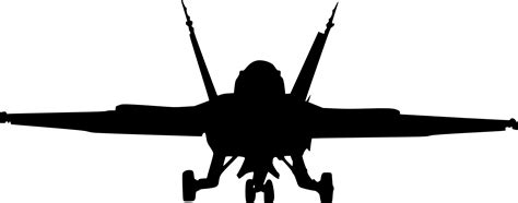 5 Fighter Plane Front View Silhouette Png Transparent