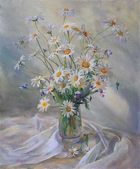 Bouquet Of Daisies Painting By Galina Gladkaya