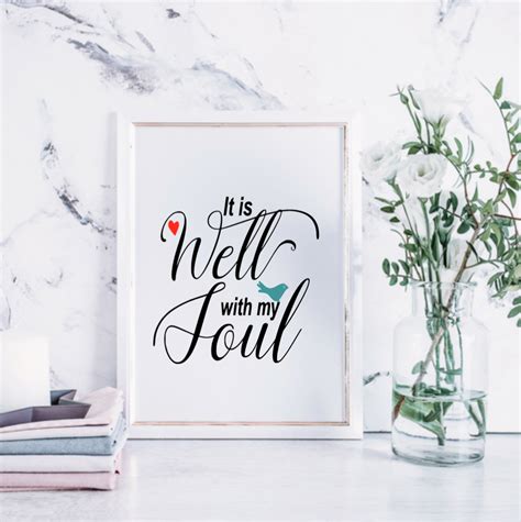 it is well with my soul wall art print printable christian