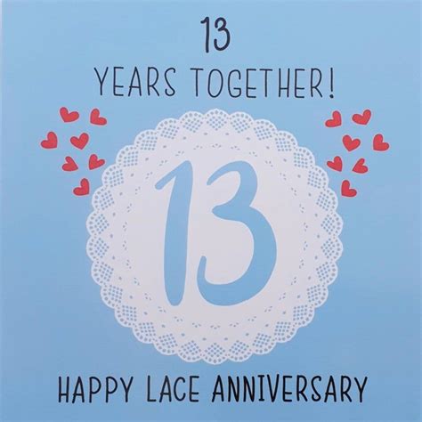13th Wedding Anniversary Card Lace Anniversary Etsy 13th Wedding