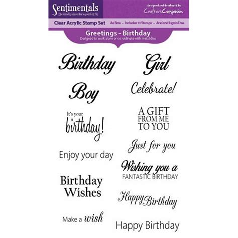 Sentiments Greetings Birthday Card Making And Paper Crafting From