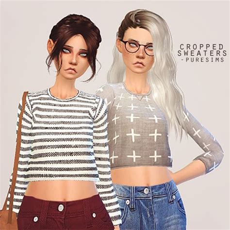 Puresims “puresims “cropped Sweater Download Here • New Mesh Edit