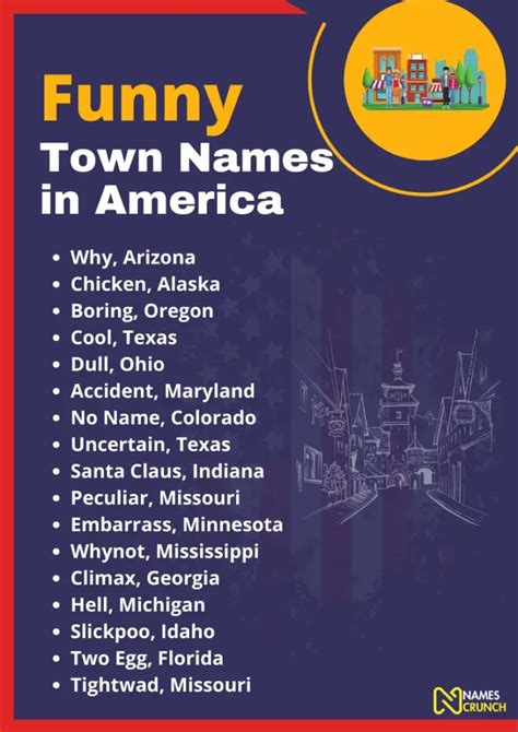 50 Funny American Town Names You Must Know Names Crunch