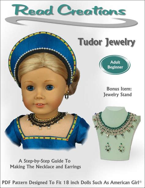 tudor jewelry doll jewelry pattern 16 18 inch dolls pixie faire