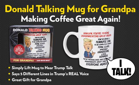 Talking Donald Trump Mug Birthday Ts For Grandpa From