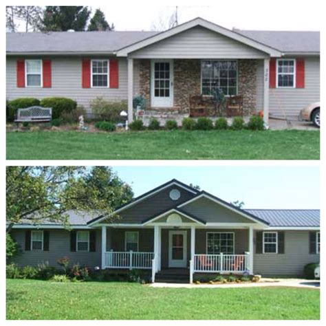 Front Porch Addition Before And After In 2020 Ranch Otosection