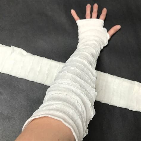 Trixy Xchange Ivory White Bandage Arm Covers Frankenstein Etsy
