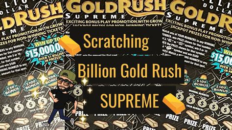 Scratching Billion Dollar Gold Rush Supreme Florida Lottery Scratch