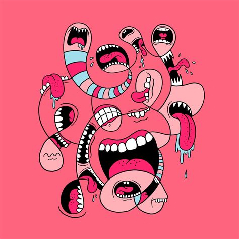 Big Mouths Art Print By Chris Piascik X Small In 2021 Art Art