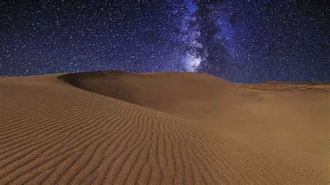 Desert Night Sky Stars Hd