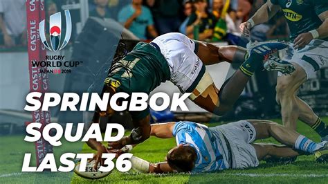 The springboks win 2019 rugby world cup these pictures of this page are about:springbok rugby squad 2019. Springbok Squad the last 36 before the full squad for RWC ...
