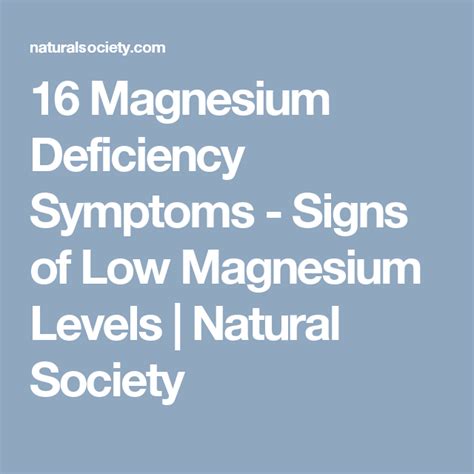 16 magnesium deficiency symptoms signs of low magnesium levels magnesium deficiency symptoms