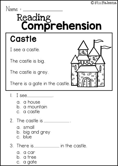 Free Printable Reading Comprehension Worksheets For Kindergarten Free Printable