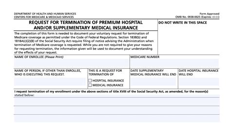 Cms 1763 Form Termination Of Medical Insurance Pdffiller Blog