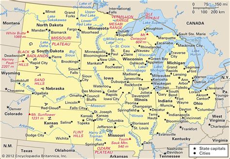 Printable Midwest Map Printable Word Searches