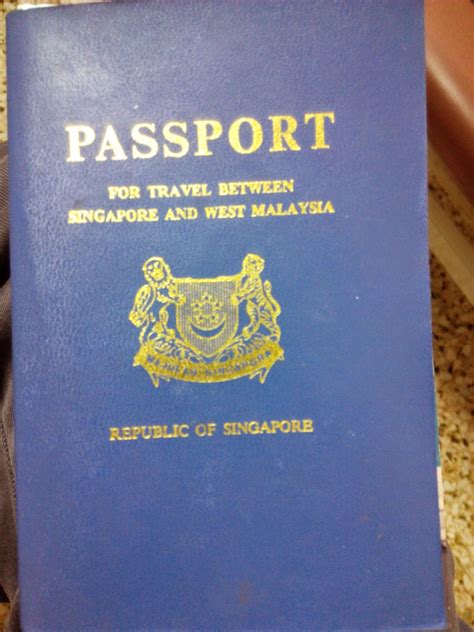 Kindly note that this is important since the same picture will be used on the immigration. InSaNeT@z: Old Singapore West Malaysia restricted Passport