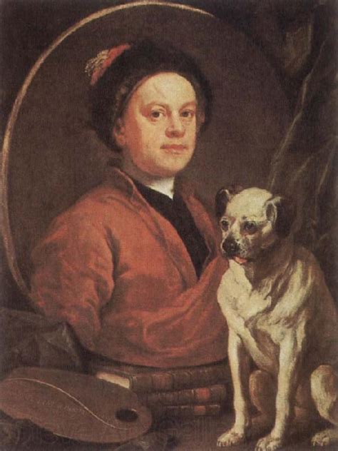The Painter And His Pug Hogarth William Open Picture Usa Oil Painting