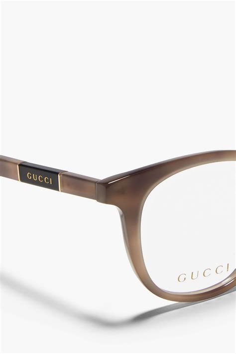 gucci round frame acetate optical glasses the outnet