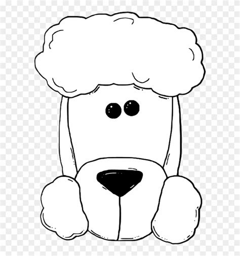 Dog Face Cartoon Outline Dogs Coloring Pages Face Clipart 771161