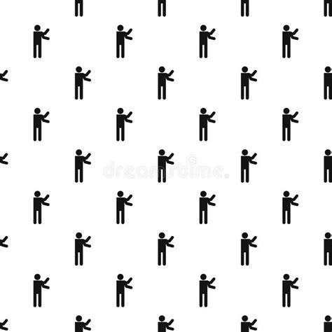 Stick Figure Stickman Pattern Vector Seamless Stock Vector