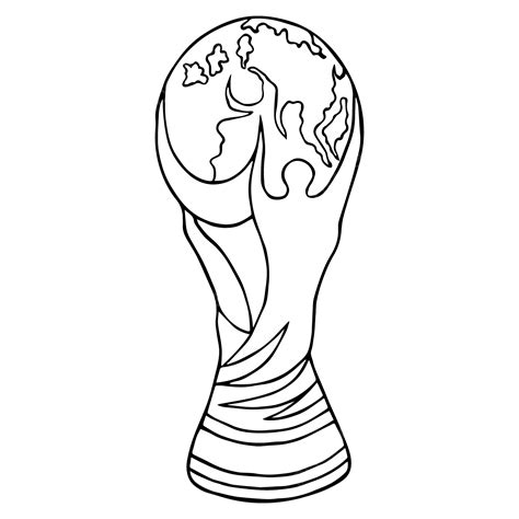 Fifa World Cup Trophy Black And White World Drawing Cup Drawing