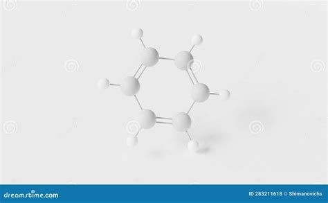 Isolated D Model Of A Molecule Of Benzene Stock Illustration My XXX