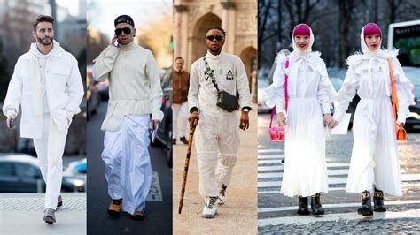 All White Looks Were A Street Style Favorite At Paris Fashion Week Men