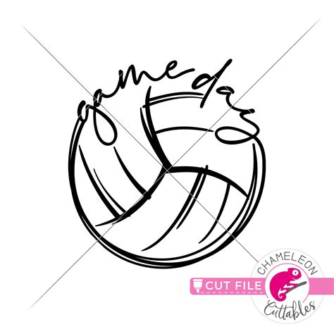 Game Day Design Volleyball Svg Dxf Eps Cut File For Shirt Etsy Canada