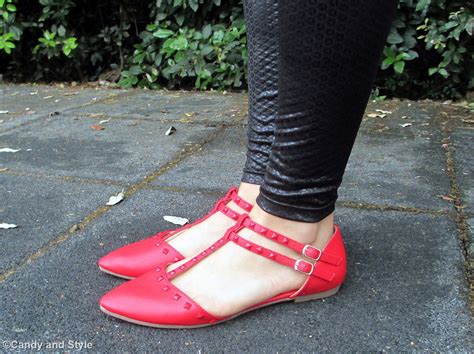 Red Point Toe Flats Candy And Style