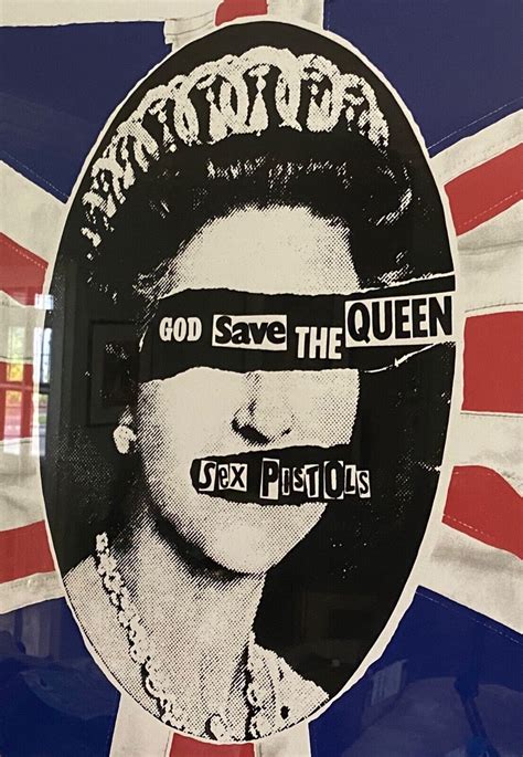 Jamie Reid Signed Print Blind God Save The Queen Sex Pistols Ebay