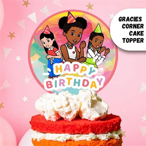 Gracies Corner Birthday Party Cake Topper Gracies Corner Etsy