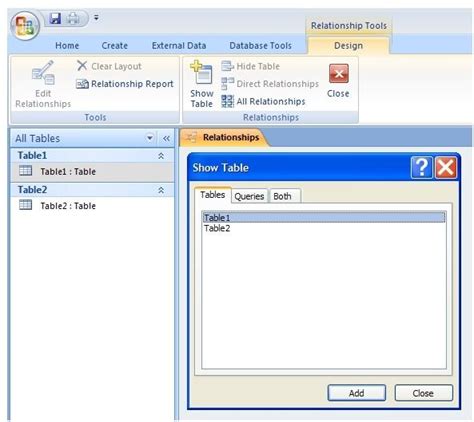 How To Create And Build Table Relationships In Access 2007 Bright Hub