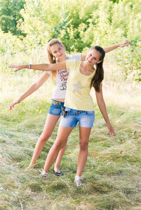 Two Teen Girls In Nature Stock Images Image 35288834