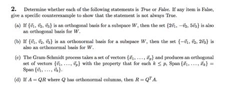 Solved Determine Whether Each Of The Following Statements
