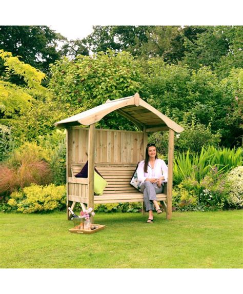 Zest Tenby Wooden Garden Arbour Arch Seat