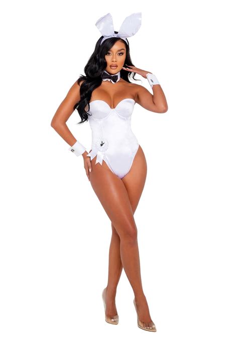 Playboy Women S White Bunny Costume