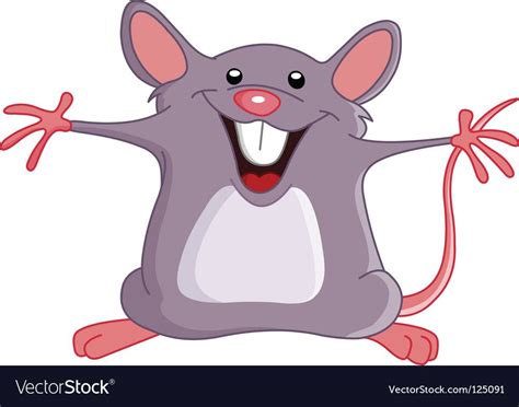 Happy Mouse Royalty Free Vector Image Vectorstock Cartoon Design