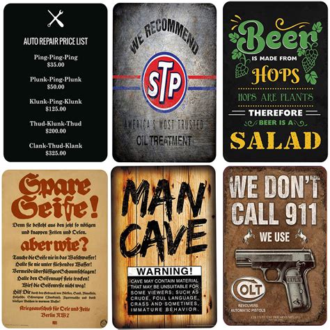 Retro Vintage Metal Signs Pin Up Tin Plaques Home Pub Bar Customized