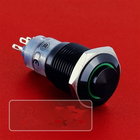 2no2nc Self Lock Alloy Push Button Switch With Round Light Diameter