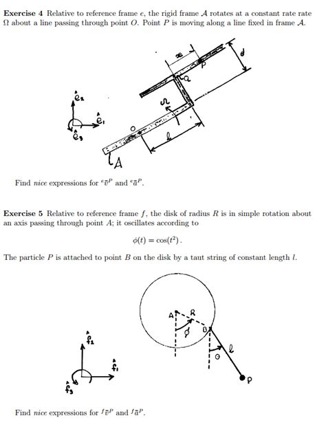solved exercise 4 relative to reference frame e the rigid