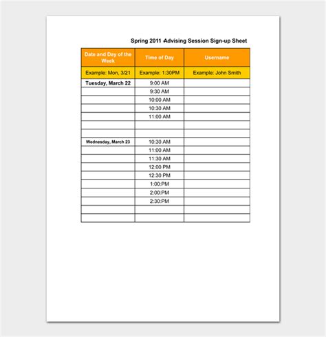 20 Free Sign In Sign Up Sheet Templates Word Excel Docformats