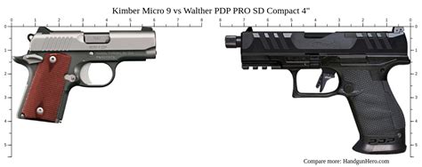 Kimber Micro Vs Walther PDP PRO SD Compact Size Comparison Handgun Hero